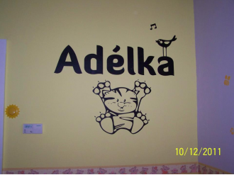 Samolepka Kočička se jménem na přání
