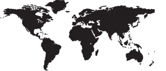 Samolepka Mapa světa