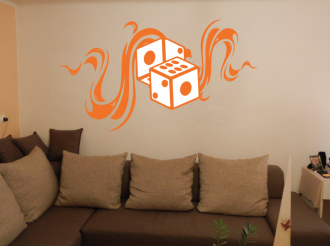 Samolepka na zeď Kostky