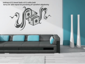 Samolepka na zeď Kostky