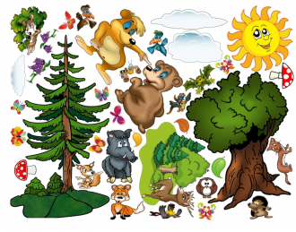 Samolepky na zeď Sada čarovný les