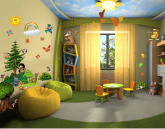 Samolepky na zeď Sada čarovný les