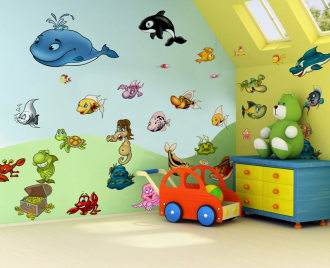 Samolepky na zeď Sada podmořský svět