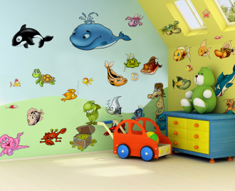 Samolepky na zeď Sada podmořský svět