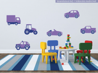 Samolepka na zeď Autíčka