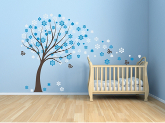 Samolepka na zeď Dětský jarní strom