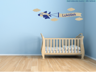 Samolepka na zeď Letadlo se jménem