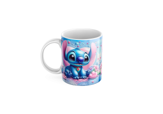 Keramický hrníček Stitch a modrý svět 450ml