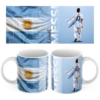 Keramický hrníček Messi a Vlajka 450ml