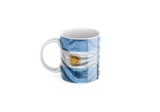 Keramický hrníček Messi a Vlajka 450ml