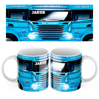 Keramický hrnek s motivem kamionu Scania 450ml