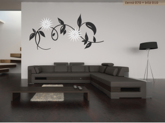 Samolepka na zeď Dekorační bodlák dvoubarevný