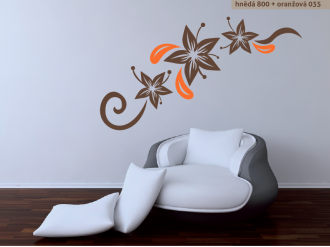 Samolepka na zeď Květinová dekorace 3