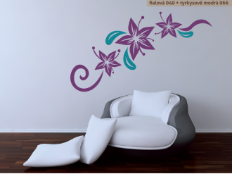 Samolepka na zeď Květinová dekorace 3