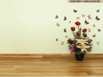 Samolepka na zeď Dvoubarevní motýlci