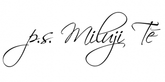 Samolepka p.s. Miluji Tě