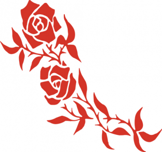 Samolepka Linoucí se růže