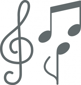 Samolepka Noty- houslový klíč