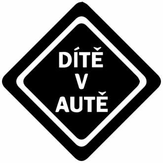 Samolepka Dítě v autě - nápis