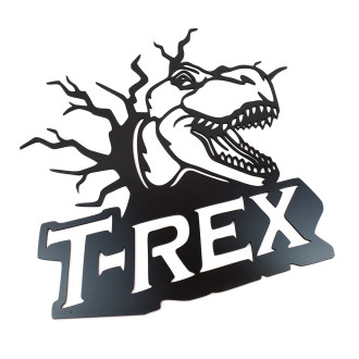 Dřevěná dekorace Dinosaurus T-REX černá