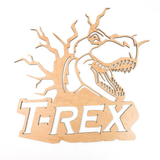 Dřevěná dekorace Dinosaurus T-REX