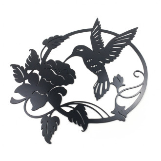 Dřevěná dekorace Kolibřík černá
