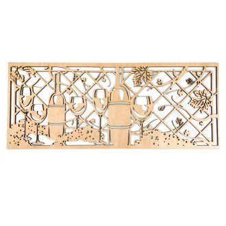 Dřevěná dekorace Ochutnávka vín