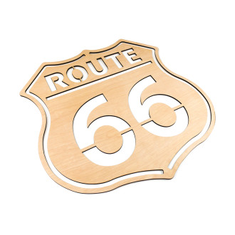 Dřevěná dekorace Route 66