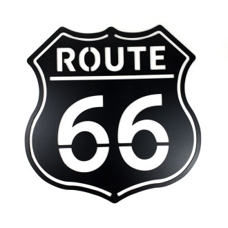 Dřevěná dekorace Route 66 černá