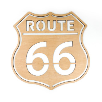 Dřevěná dekorace Route 66
