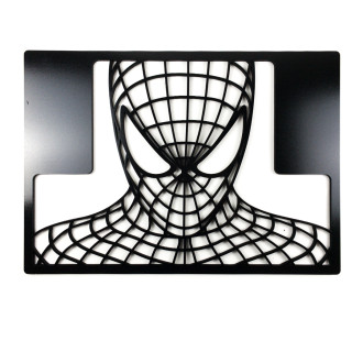 Dřevěná dekorace Spiderman černá