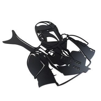 Dřevěná dekorace Star Wars Mandalorian černý