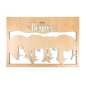 Dřevěná dekorace The Beatles