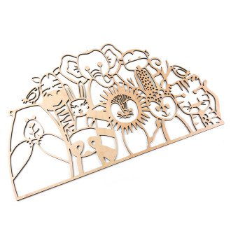 Dřevěná dekorace Africká zvířátka