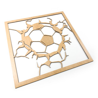 Dřevěná  dekorace Fotbalový míč