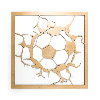 Dřevěná  dekorace Fotbalový míč