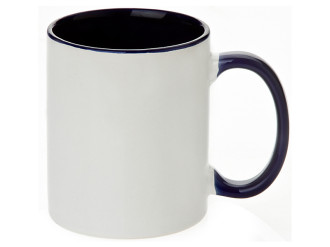 Keramický hrníček s vlastním potiskem s barevným vnitřkem a uchem