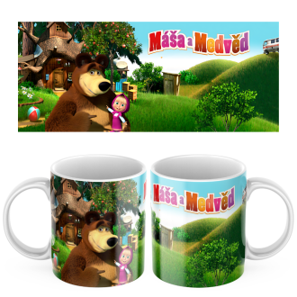 Keramický hrníček Máša a Medvěd