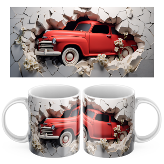 Keramický Hrníček Retro Auto