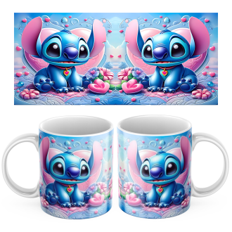 Keramický hrníček Stitch a modrý svět