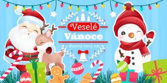 Keramický hrníček Vánoční přání Sněhulák a Santa