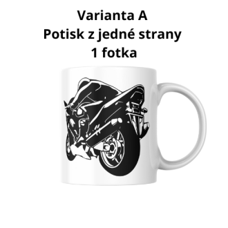 Plastový hrníček s vlastním potiskem bílý