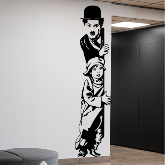 Samolepka Charlie Chaplin (The kid)