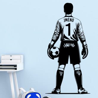 Samolepka Fotbalový brankář se jménem