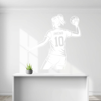 Samolepka Házenkářka se jménem a číslem