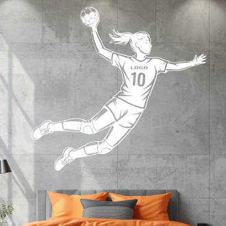 Samolepka Házenkářka ve výskoku