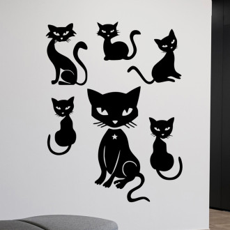 Samolepka Kočičí parta