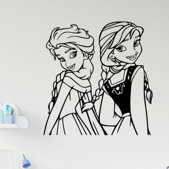 Samolepka Ledové království Anna a Elsa