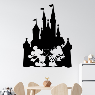 Samolepka Mickey a Minnie hrad
