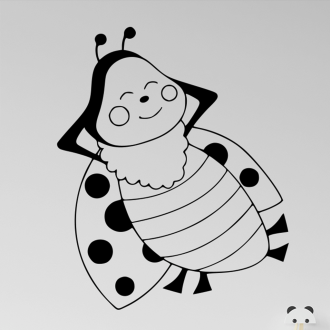 Samolepka Beruška spinká